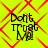 Yellow background with red diamond pattern and black text reading "Don't Trust Me" in four identical