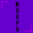 Vertical black text 'MURPH' on purple background with pink star animations.