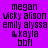 Four display identical text lists on different background colors with varying pixel clarity
