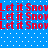 Red text "Let it Snow" repeats across a blue background with white dots, forming a of identical pixelated phrases