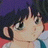 Anime character with dark hair and green eyes in profile view, next to black background with white text.
