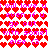 Red heart pattern with pink text repeating 'I will love u even if u go out with some1 also 3' on white background.