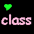 Pixelated text 'class of 2012' in pink and green with scattered heart symbols on black background.