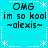 Cyan background with pixelated text and white star-like border elements arranged in a pattern