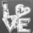 Black-and-white pixelated icon shows stylized 'LOVE' with heart-shaped 'O', surrounded by vertical text 'NEVER' and 'LOVE & STOP <3' on white background.