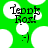 Green background with white speech bubbles containing 'Teddy Rox!' text and a smiley face, two identical frames side-by-side.