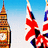 Animated sequence showing Big Ben and Union Jack flags against a blue sky, with flag positions shifting across frames.