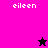 Pixelated icon with 'eileen' text on four colored backgrounds, featuring a black star and pink star in different positions.