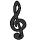 Animated sequence of musical note symbols cycling through various shapes and positions against a white background.