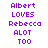 Pixelated text with purple letters on white background, showing three of text with highlighted in bright purple