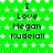 Green background with white star pattern and repeated text "I Love Megan Kudela!!" in black pixelated font across multiple