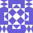 Blue and white pixelated geometric pattern with central diamond cluster and corner accents