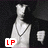 Static pixel art of a stylized figure with long neck and dark hair against black background, wearing silver chain necklace and white top with red 'LP' logo on lower left.