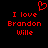 Red pixelated text on black background with heart symbol above, showing identical static display across observations.