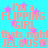 A static image with a bright cyan background featuring pink stars and repeated text in coral-colored pixelated font.