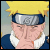 Six- of an anime character with spiky yellow hair, silver headband with spiral symbol, and blue-and-white outfit performing sequential hand gestures