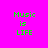 Four variations of a pixelated 'Music is LIFE' text display on bright pink background with yellow bars.