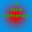 Green text reading "I love Katherine" on a red circular gradient background with blue outer edges, displayed in a
