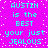 A static pixel art image with bright cyan text on a solid magenta background, featuring repeated phrases