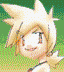 Four pixelated character portraits with distinct hair colors and backgrounds arranged in a