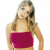 A split-frame contact sheet showing a pixelated image of a woman in a magenta tube top on the left and green text reading "Original Icons .com" on a dark green background on the right.