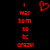Red pixelated text and heart symbols on black background, animated with vertical text scrolling and heart pulsing.