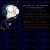 Pixelated image of a light-colored, rounded object with blue and black accents on dark background.