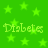 Green background with scattered light green stars and repeated pixelated text reading "Diabetes" in four quadrants.