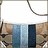 A brown and blue patterned handbag with silver hardware, shown in multiple views including front, side, and top angles.