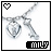 Animated sequence of a silver necklace with heart and key pendants, showing text variations below the pendant.