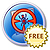 A circular blue icon with a red prohibition symbol over a blue and white abstract shape, and a yellow starburst containing 'FRID' text on the right side.