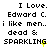 Pixelated text repeats across a with yellow highlights on 'SPARKLING' and 'dead &' in the middle