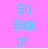 Pixel art contact sheet showing a blonde female character in various poses with text panels reading "So Sick of" and "being Lonely" on pink backgrounds, wearing a white tank top with blue circular patterns and dark blue pants.