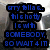 A pixelated image with blue text overlay reading 'try tell a. this boy is with somebody, so wait 4 it' over two views of a person with long brown hair.