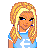 Pixel art contact sheet showing three frames of an animated icon featuring a blonde female character in blue athletic wear with text below each frame reading 'real athletes swim' and 'everyone else just play games'.