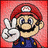 A 48x48 pixel animated contact sheet showing two frames of a Mario-themed buddy icon with red background and blue text "DR.Mario" on the right frame.