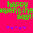 Green pixelated text 'happy valentines day!' on bright pink background with purple star icons below.