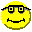 Yellow circular face with black glasses and varying mouth shapes