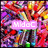 Pixelated anime-style icon with vibrant colors, featuring a character with red hair and a pink banner reading "MidoC" over a chaotic background.