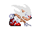 Nine pixel-art character sprites arranged in a , each showing the same pose with varying hair colors and expressions