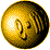 Nine golden spherical icons arranged in a , each with subtle surface variations and light reflections