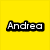 Six colored squares display text fragments: yellow shows 'Andrea', orange 'Johnson', red 'is the', pink 'best', cyan 'Meditor', green 'on SCP!'