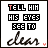 25 identical pixel art icons with text "TELL HIM HIS EYES SEE TO clear" where each 's second line alternates between black and multicolored lettering