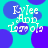 Pixelated cyan background with overlapping purple circles and white text reading "KyLee App 127009" in four identical quadrants.