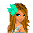 Animated contact sheet of a pixel-art summer-themed character with multiple frames showing different body parts and text variations.
