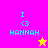 Pixelated icon with cyan text and symbols on a split background of pink, yellow, and coral sections.
