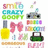 Pixelated grid of colorful icons including text blocks, a camera, nail polish bottle, bow tie, and handbag on white background.