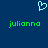 Pixelated light blue heart symbol above two identical green text strings on dark blue background.