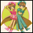 Pixelated anime-style buddy icon featuring two characters embracing, with a black background displaying "Anime IM" and "COM" text.