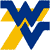 Blue and yellow stylized 'W' with white negative space forming a checkmark, rendered in pixelated low-resolution style on white background.